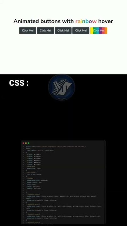 How to use Hover on button with rainbow colour using HTML CSS # ...