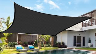 winemana 50% Black Shade Cloth, 10 x 20 FT Durable Mesh Tarp with Grommets