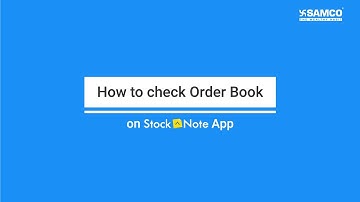 How to check Order Book on the StockNote App