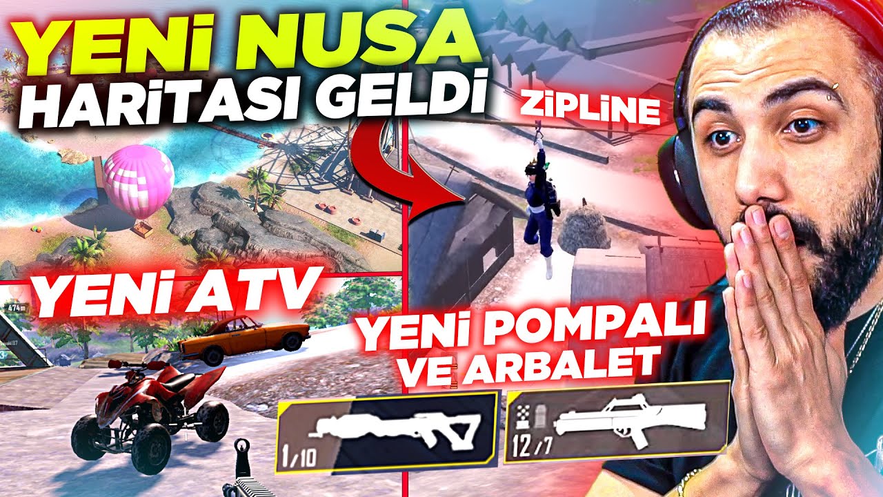 YENİ NUSA HARİTASI GELDİ!! 😮 YENİ ARAÇLAR, POMPALI VE ALEVLİ ARBALET EFSANE GÜNCELLEME | PUBG MOBILE