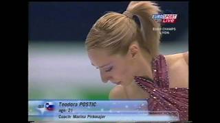Teodora Poštič Slo - 2006 European Figure Skating Championships Short Program