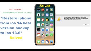 iPhone backup not compatible !! back up corrupted error ?? iPhone backup failed !! Here is Solution