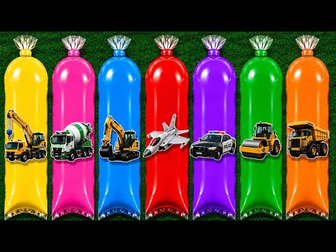 Menemukan Mainan Mobil Kontruksi, Mobil balap, tractor, Mobil crane, mobil sampah, mobil polisi