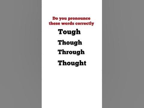 Can you pronounce these words correctly. - YouTube