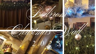 2025 Christmas Decor / Bedroom Christmas Wall / DIY Ikea Kallax Credenza / CHAT GPT Assist 