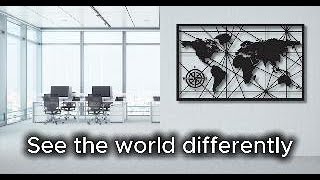 Geometric Word Map Laser Art