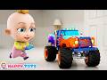 Wheels On The Monster Truck + More Nursery Rhymes &amp; Baby Songs | Happy Tots