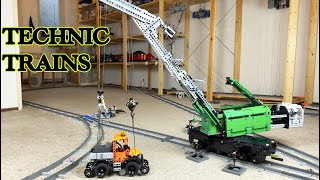 RAIL CRANE FULLY RC - Technic Lego Trains - Eisenbahndrehkran