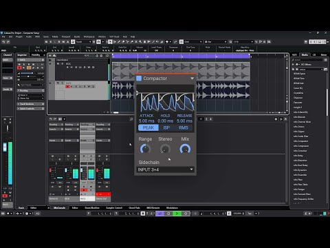 How to set up Kilohearts Compactor with a sidechain input: Windows, Cubase, VST3