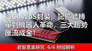 6/6    從CoWoS封裝、記憶體轉單到機器人革命，三大趨勢匯流成金！