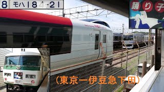 185系「特急踊り子95号」車窓[左斜][窓開](東京－伊豆急下田)全区間[字幕][4K]JR Tokaido Ito Line IZUKYU[Window View]2020.05