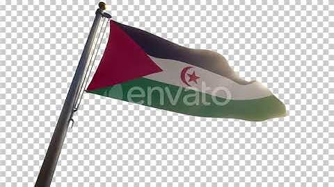 Western Sahara Flag on a Flagpole with Alpha-Channel | Motion Graphics - Envato elements