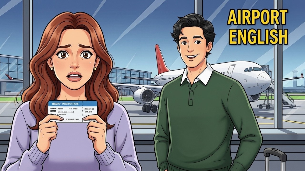 Speaking English at the Airport | Calm Listening and Speaking Practice | A2–B1 Learners