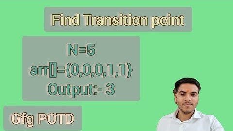 Find Transition Point GFG poTD
