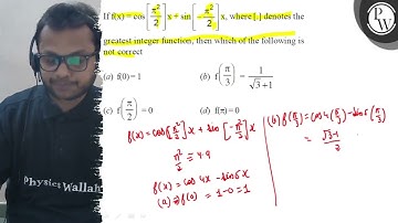 If \( f(x)=\cos \left[\frac{\pi^{2}}{2}\right] x+\sin \left[-\frac{...