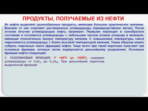 № 55. Органическая химия. Тема 14. Источники углеводородов. Часть 3. Продукты, получаемые из нефти