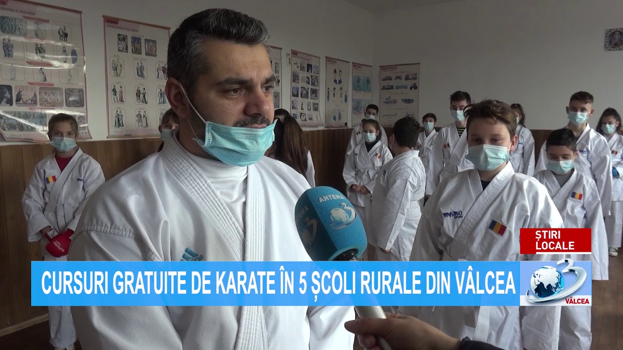 CURSURI GRATUITE DE KARATE ÎN 5 ȘCOLI RURALE DIN VÂLCEA