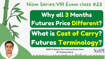 NISM 8 | What is Cost of Carry l Why Futures Prices are different l How to calculate Cost of Carry
