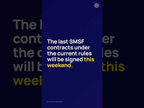 The last contracts will be signed this weekend | SMSF Property #shorts
