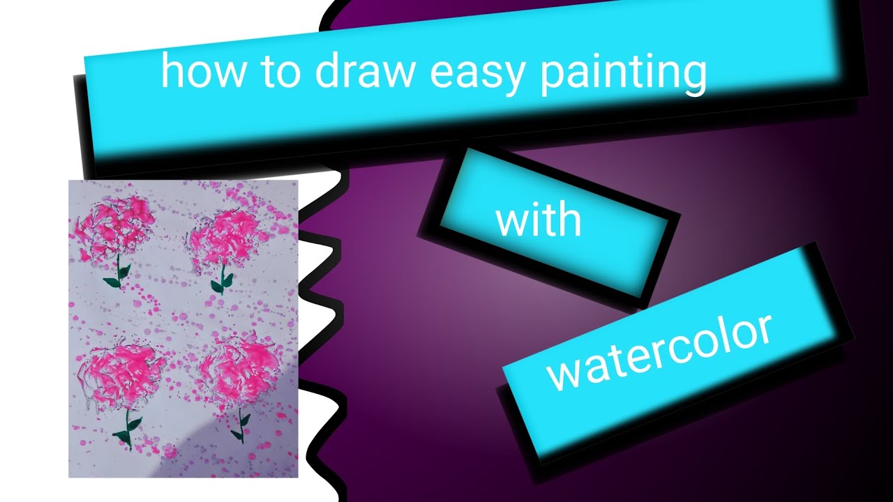 how to draw easy painting with watercolor/ easy painting kaise banaen