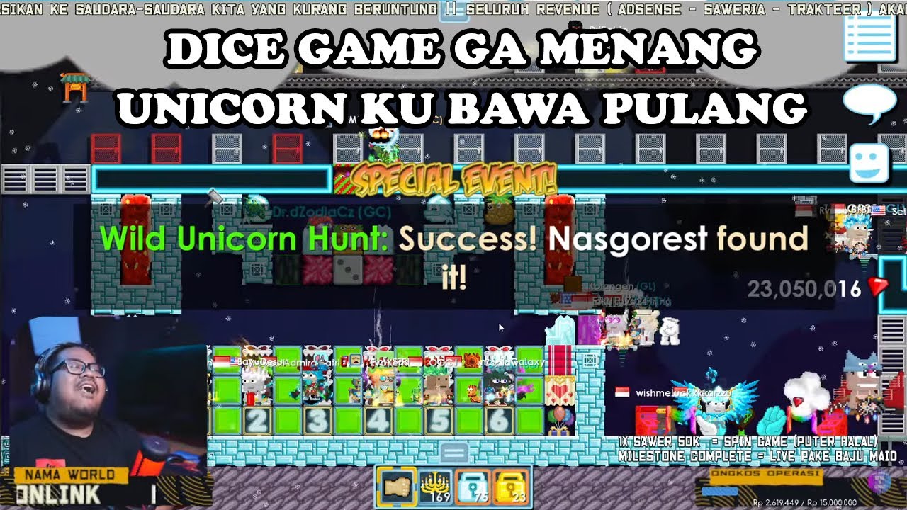 【 Streamer Clip 】Dice Game Ga Menang, Unicorn Ku Bawa Pulang | Jurnal Si Gendut