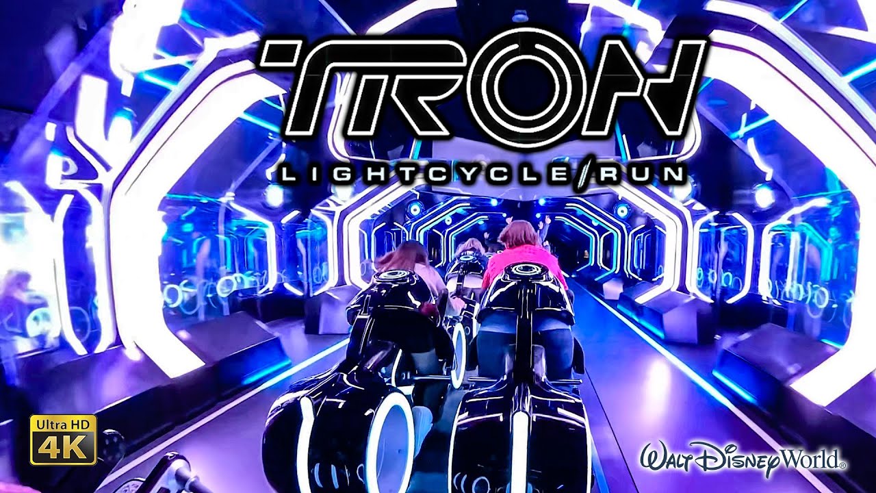 TRON Lightcycle Run at Night On Ride 4K POV with Queue Walt Disney World  2024 01 04
