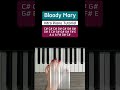 Bloody Mary - Left Hand - Easy Piano Tutorial - Wednesday Dance Song #wednesdaydance #pianocover