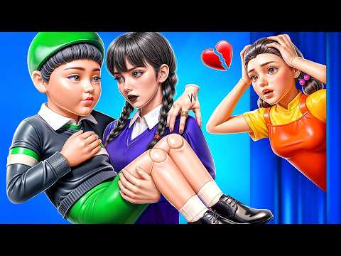 Wednesday fell in love in the Squid Game! Good Couple vs. Bad Couple!