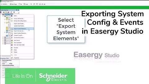 Exporting System Configuration & Events in Easergy Studio | Schneider Electric Support