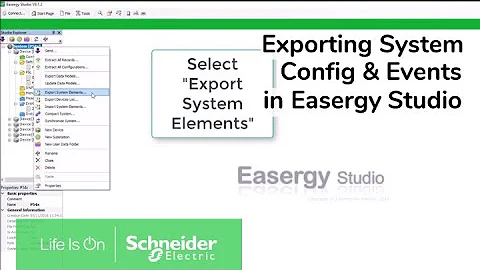 Exporting System Configuration & Events in Easergy Studio | Schneider Electric Support