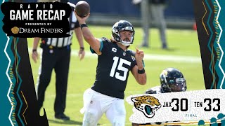 Week 2: Jacksonville Jaguars 30, Tennessee Titans 33 | Rapid Game Recap