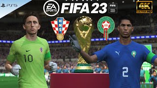 MODRIC or HAKIMI Who is better goalkeeper CROATIA vs MOROCCO, FIFA 23, PS5, 4K