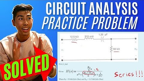 Intro. to Frequency Selective Circuits | For this bandpass filter circuit, find the following va....