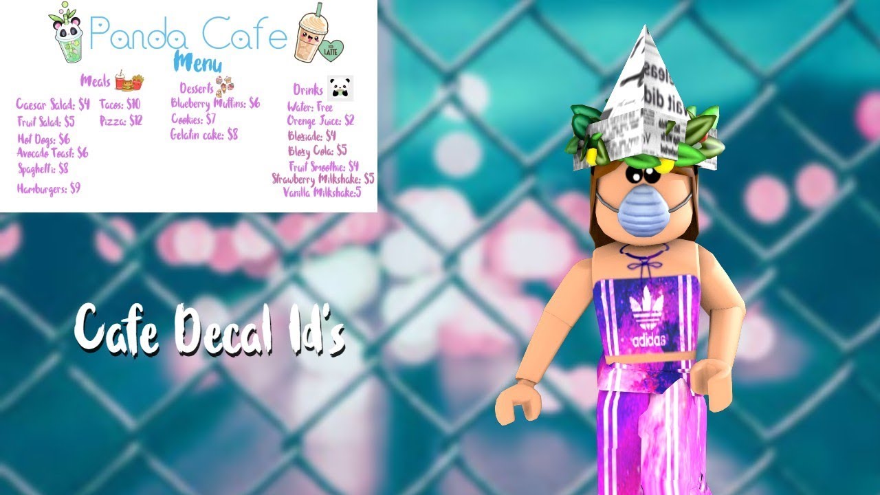 Cafe Menu Roblox Bloxburg Decal Id