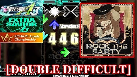 【DDR A3】 ROCK THE PARTY / BEMANI Sound Team "KE!JU" [DOUBLE DIFFICULT] 譜面確認+Clap