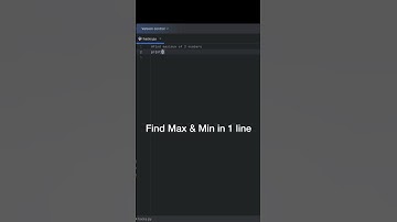 Quick Python Tip: Max & Min in 1 Line 🔥 #shorts #coding #learnpython #pythonlearning