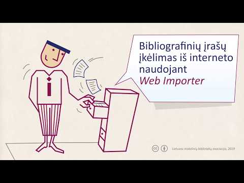 4.2. Bibliografinių įrašų įkėlimas iš interneto naudojant Web Importer