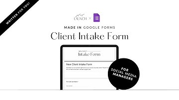 Client Intake Form for Social Media Managers