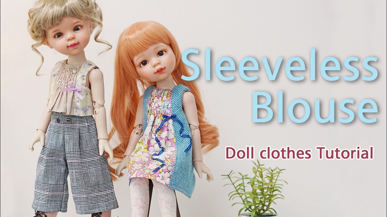 Блузка без рукавов / Учебник по шитью кукольной одежды / Paola Reina Blythe BJD