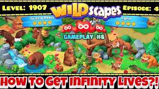 Wildscapes | How To Get Infinity Lives | Level 1907 | Gameplay | Episode: 4 | Exotic Beautiful Zoo