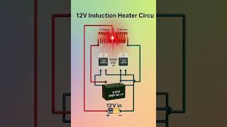 DIY 12V Induction Heater Circuit 🔥⚡ | Easy Tutorial #shorts