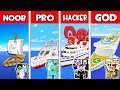 Minecraft - NOOB vs PRO vs HACKER vs GOD : FAMILY BOAT HOUSE in Minecraft Animation