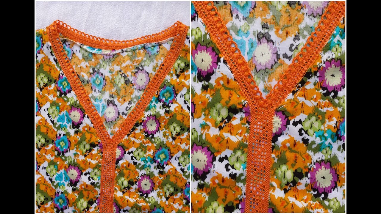 طريقة عمل فتحة كول V مع زواقة بالرندة التونسية