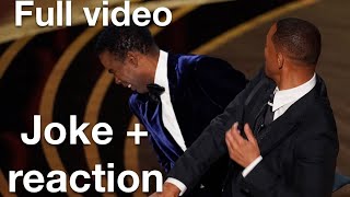 Full Video Of Will Smith Slapping Chris Rock: Joke Included