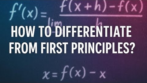 How to differentiate from first principle| A level edexcel,OCR,CIE