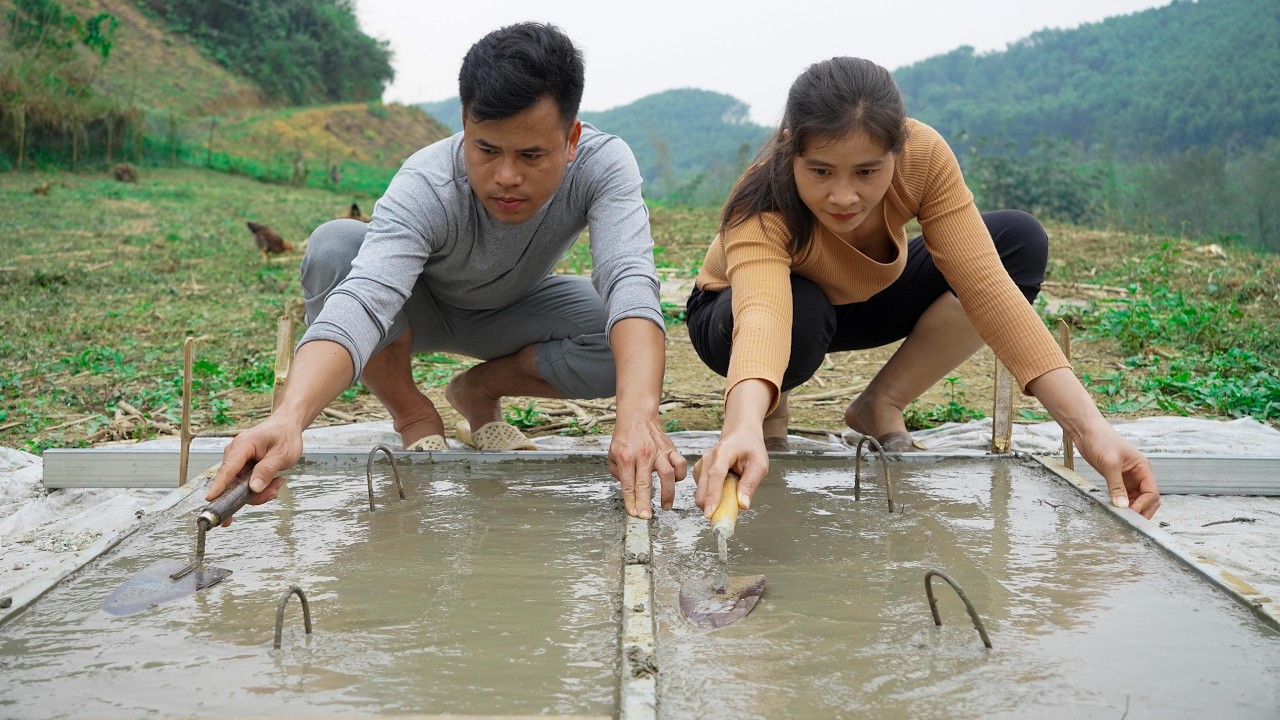 Крышка септика была готова – Линь и Чун беспокоились о том, что её придётся перемещать.