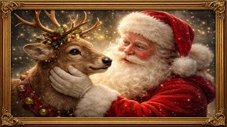 Moments of Magic: Santa and His Reindeer | Classic Christmas Ambience 4K Gold Frame Tv Art  screenshot 2