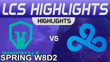 IMT vs C9 Highlights LCS Spring Season 2023 W8D2 Immortals vs Cloud9 by Onivia