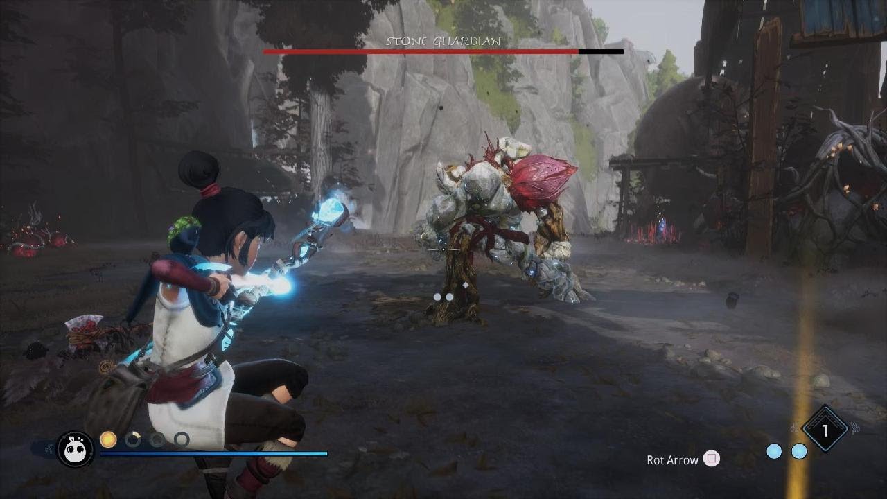 Kena Master Difficulty Stone Guardian Boss Fight YouTube