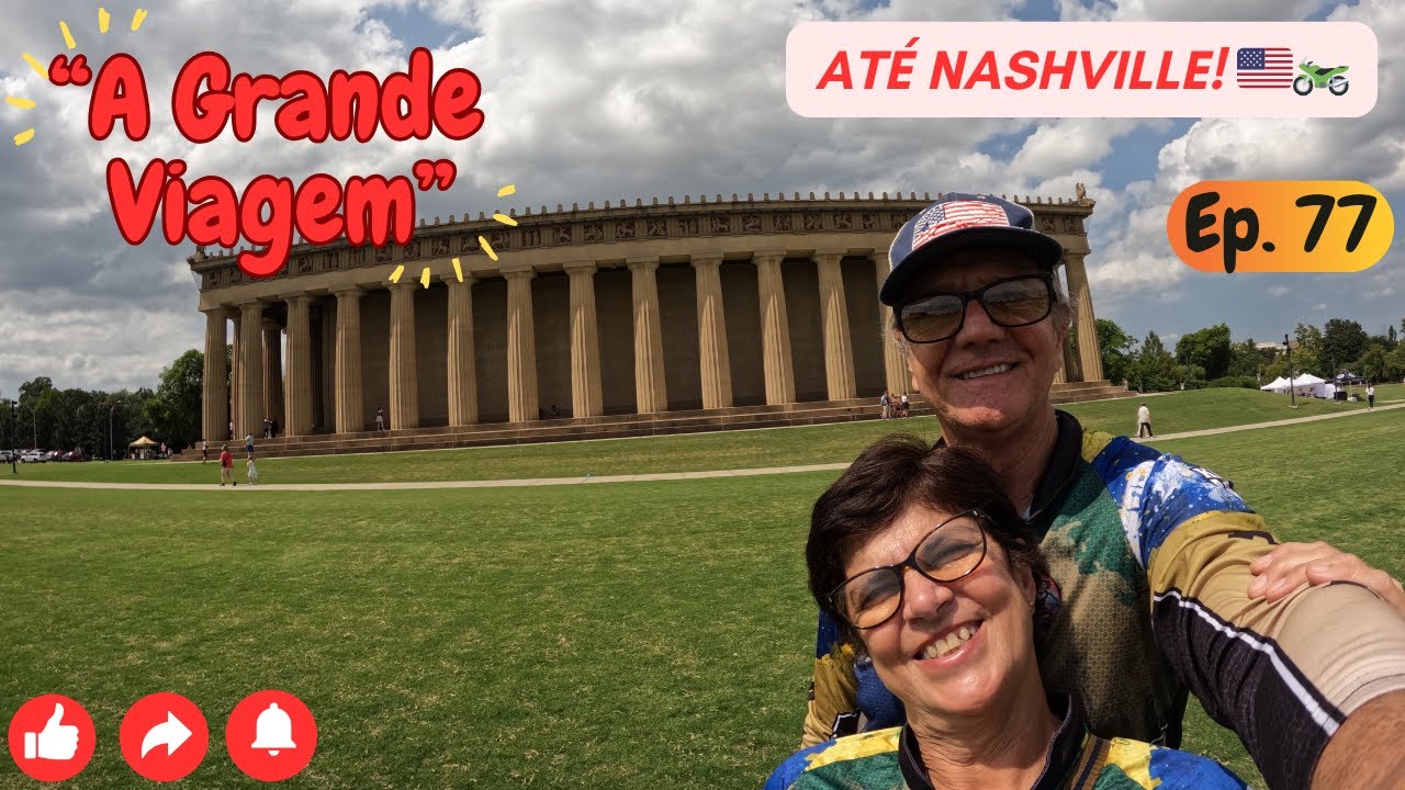 Ep. 77 Cruzando os EUA de Moto | De Amarillo a Nashville e o Surpreendente Parthenon.